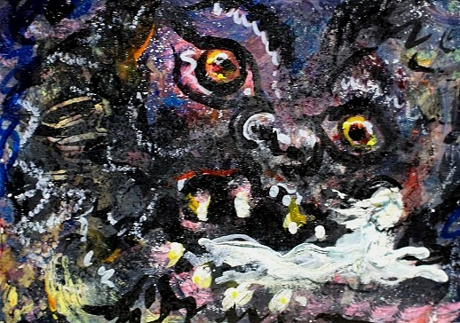 ACEO Original Painting Child NIGHTMARES Subconscious Dream Fear SOUL Sleep ART