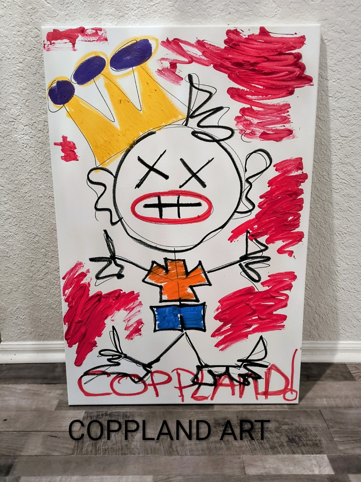 Trey Coppland, Patrick Pop Art Acrylic Painting, 24+36 in, 2026, Signed