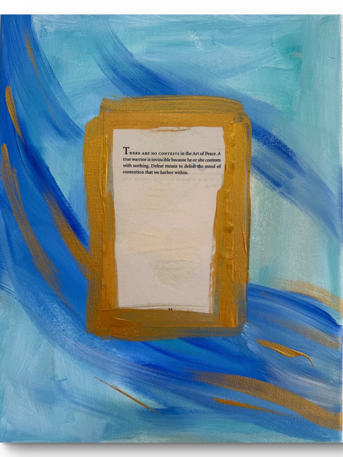 ART OF PEACE 14X11 «THE PEACE WITHIN» ABSTRACT ORIGINAL ART MODERN HOME
