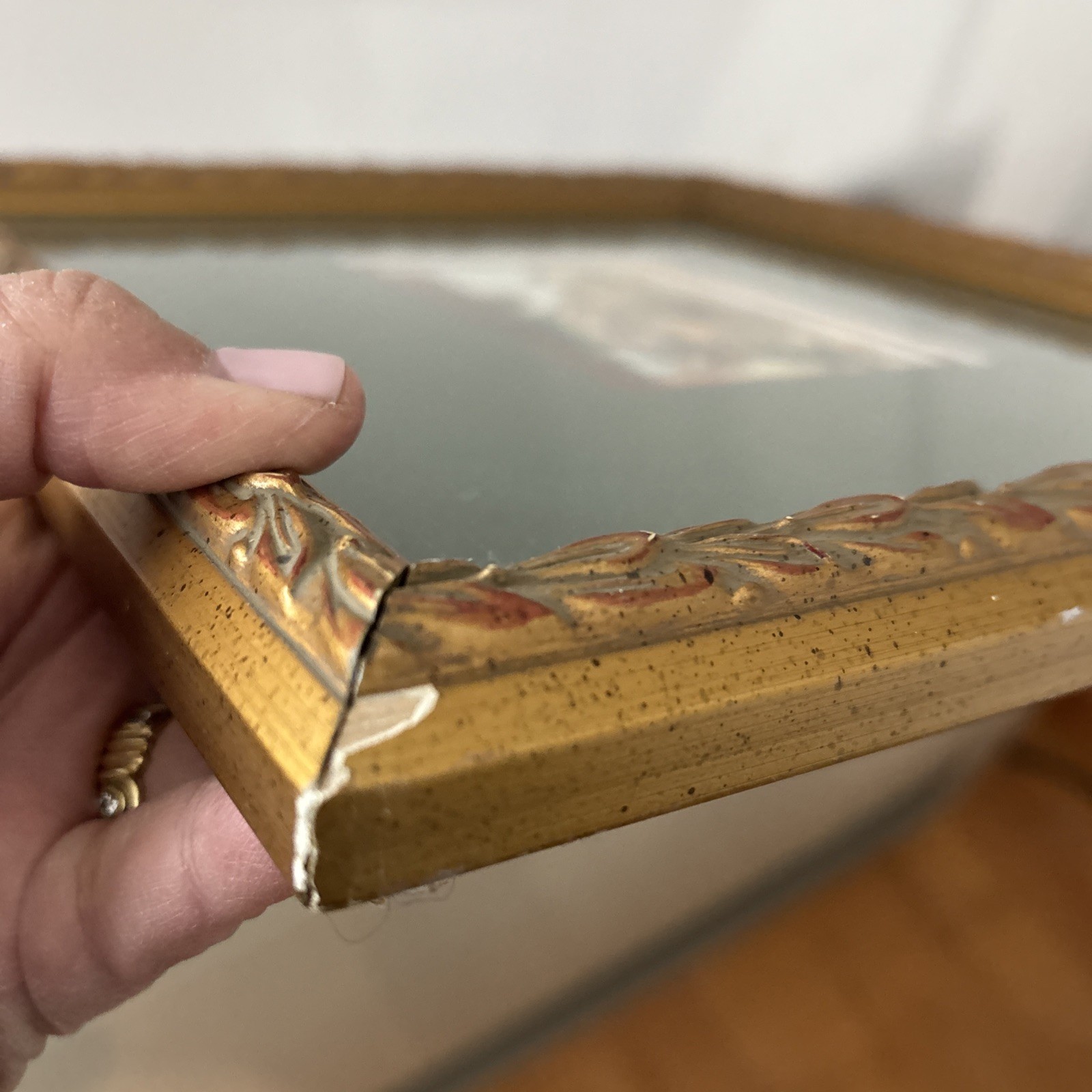 Venice Paintings Pair Signed Watercolor Gold Frame Vintage Canal Gondolier