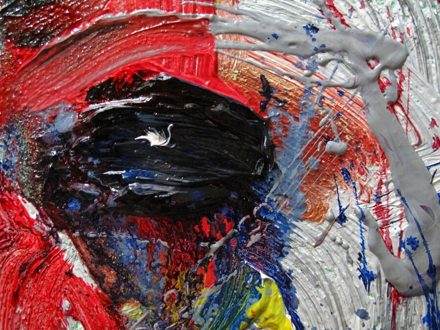 24×18″ MODERN ORIGINAL OIL█PAINTING█VINTAGE█IMPRESSIONISM█ART SIGNED ABSTRACT A