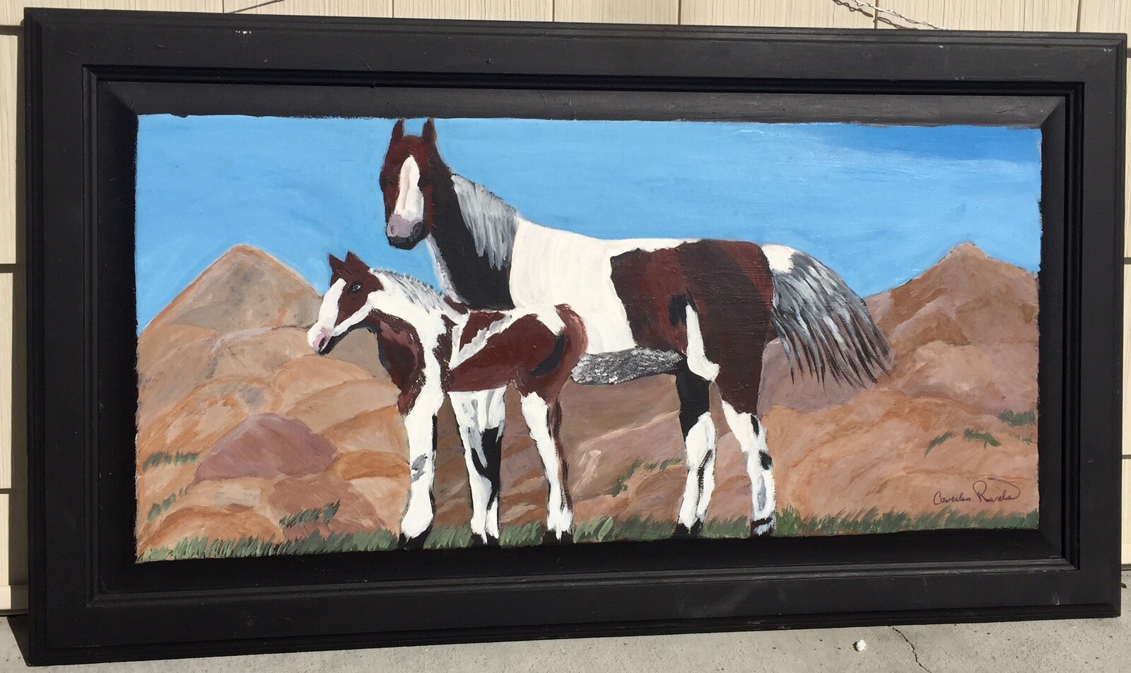 Original Painting On Cabinet Door By S.C. Local Artist Caverlen Revels 19×34