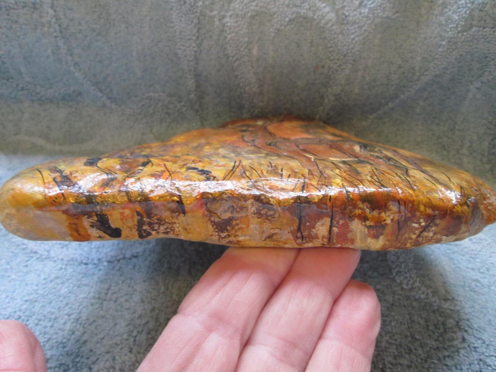 1972 Joan Sears Miller, Uvalde, Texas, Texas artist, hill country buck on rock