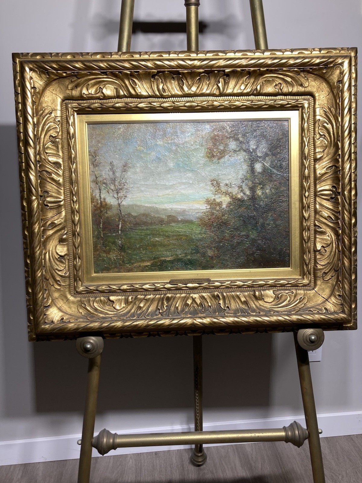 Cullen Yates American Tonalist Impressionist “Connecticut Landscape” Oil Ptg.