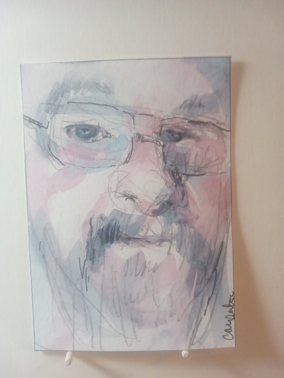 ACEO Original Painting OOAK Pen and Watercolor 2.5″ x 3.5″ me ad nauseum again.
