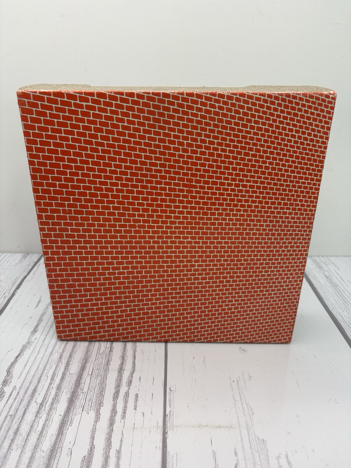 Sara Eichner Original Oil On Wood Geometric Art New York City Bricks 9 “ X 9 “
