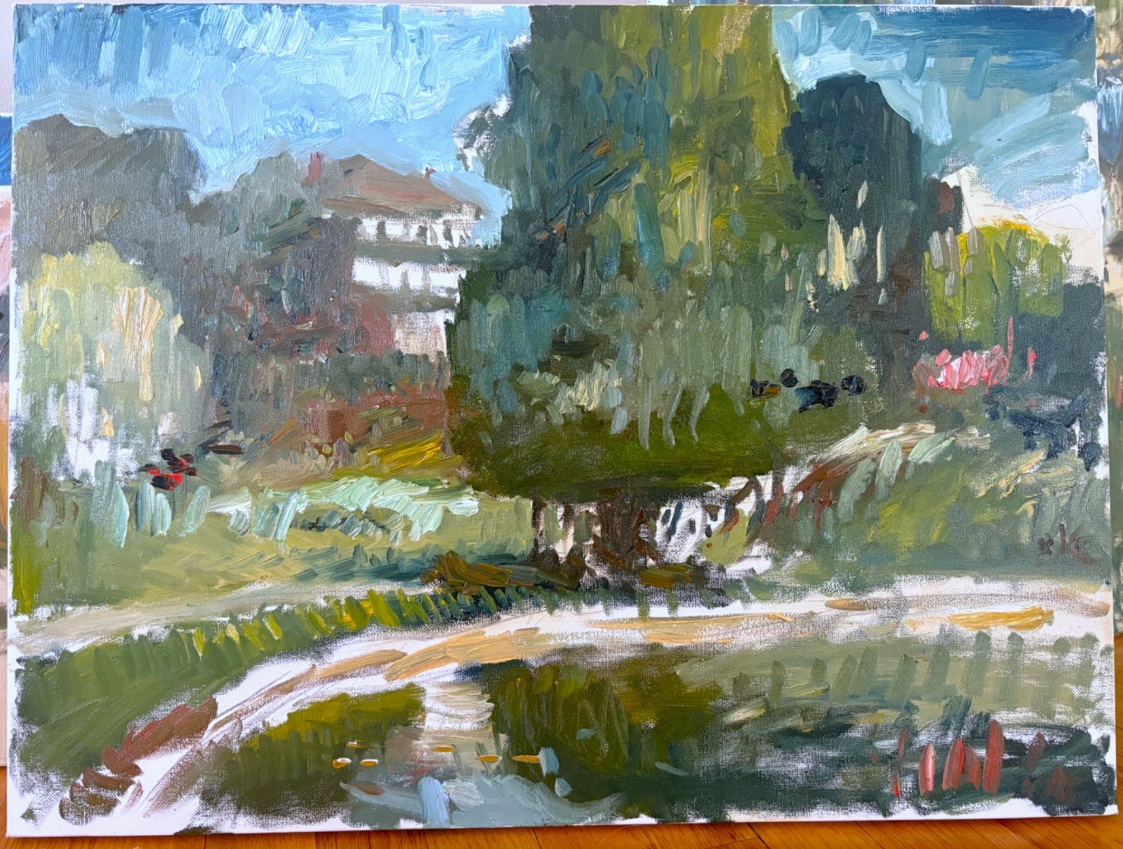 Impressionist Plein Air Landscape Oil Painting 18″x24” Canvas Original Signed