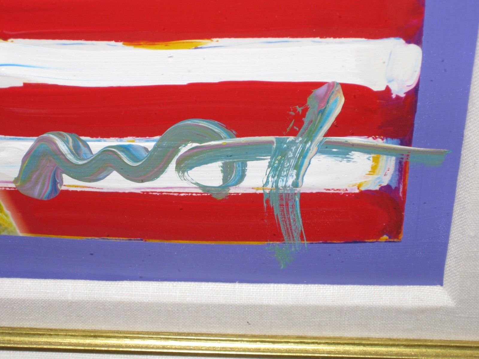 Peter Max Peace on Earth , Original Mixed Media w/Acrylic, Patriotic Series