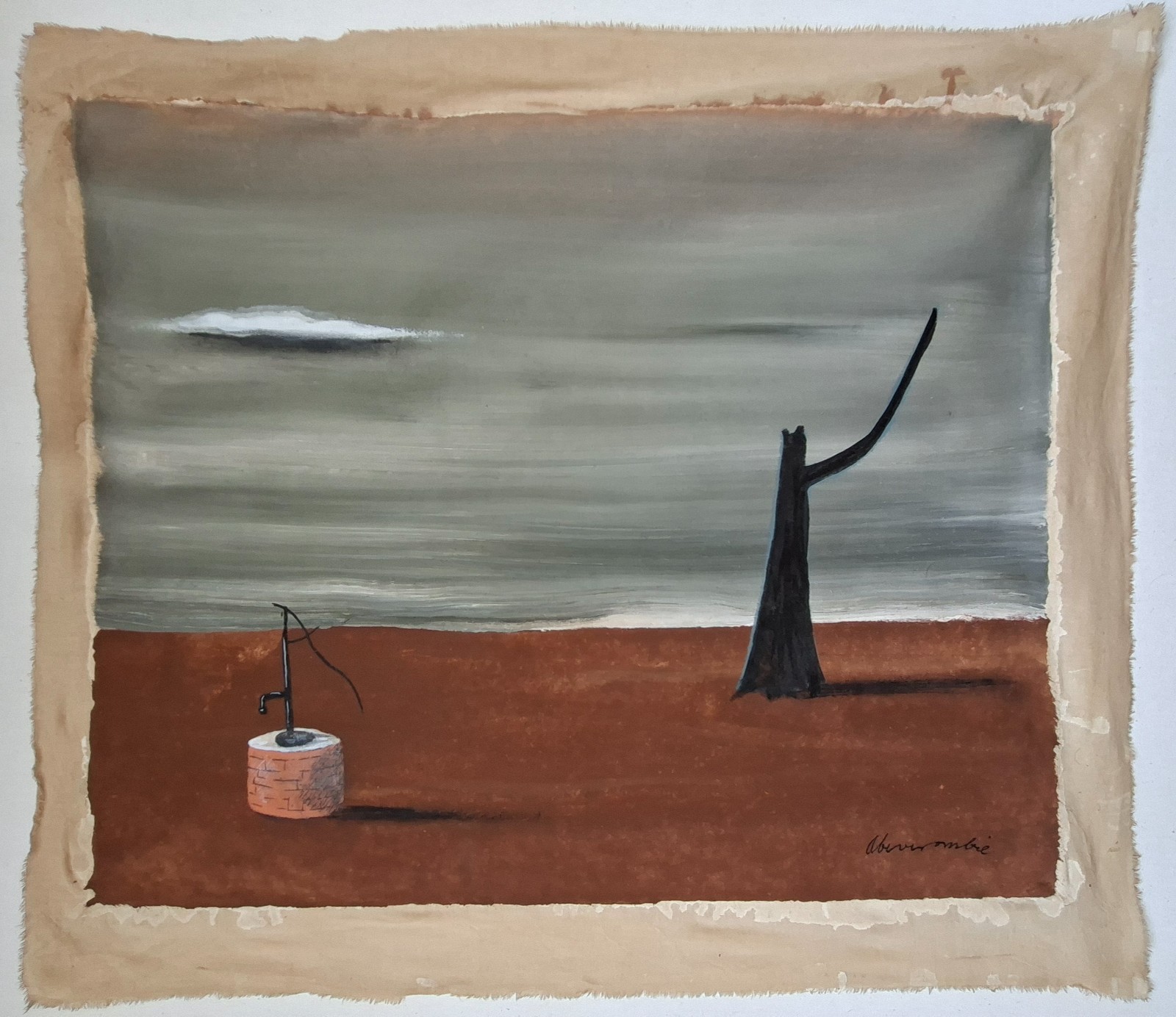 Gertrude Abercrombie Signed Surrealist Oil Painting on Canvas British Art