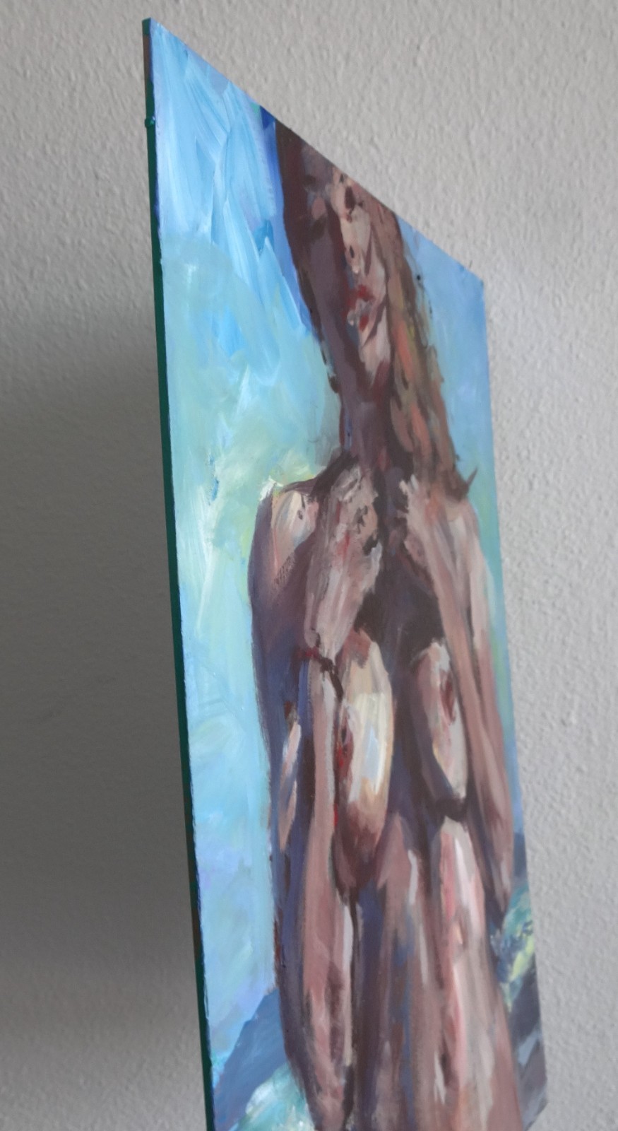 GERRY MILLER-. Artwork. «Nudes». Acrylic paint on HDF board.40x30cm-