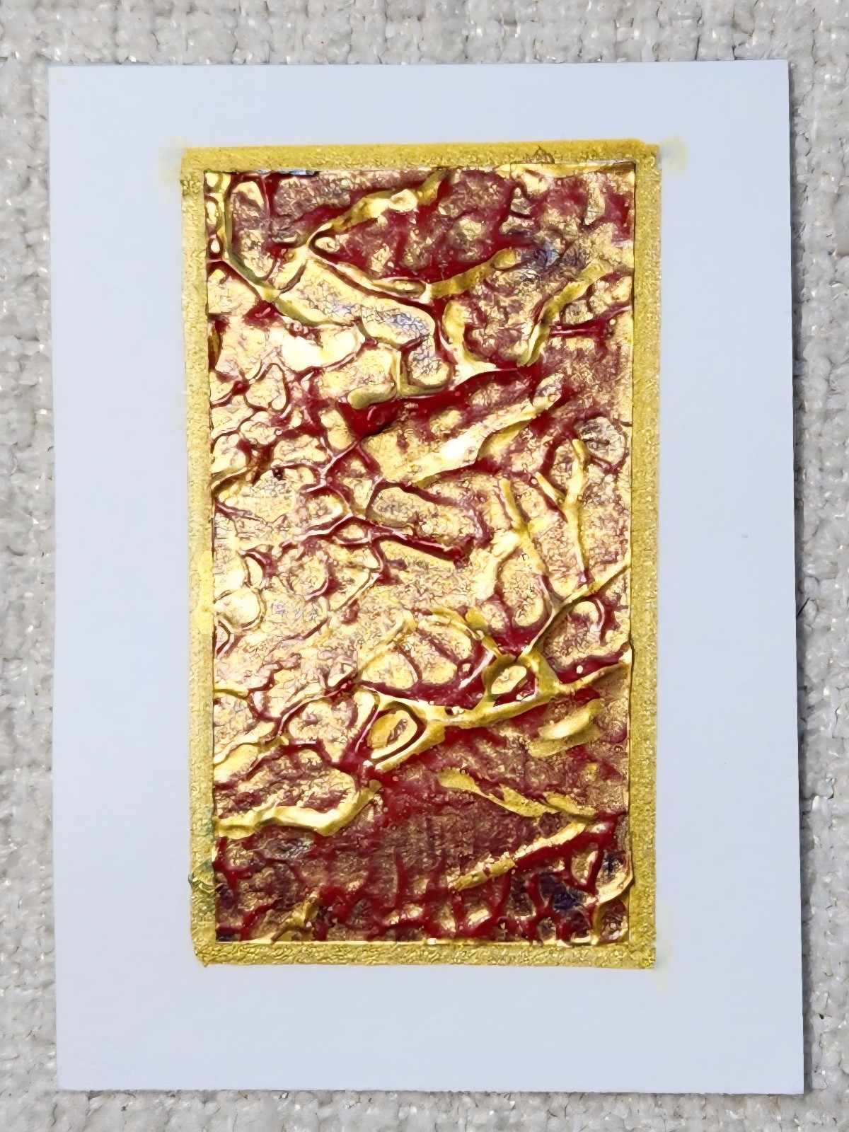 ACEO original abstract painting 2.5 x 3.5 acrylic paint on acrylic paper