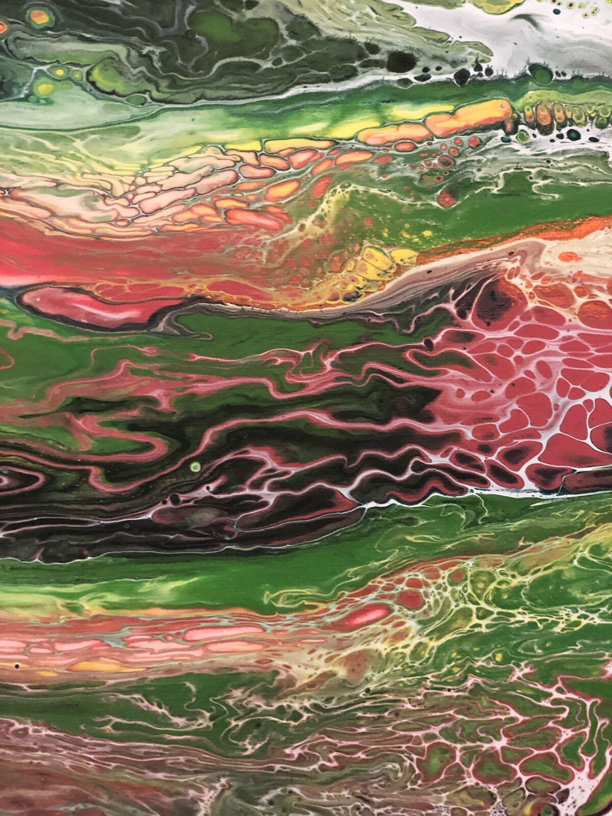 Acrylic Pour Painting – Original Abstract – 8×10 – Gulf of Guinea – Signed
