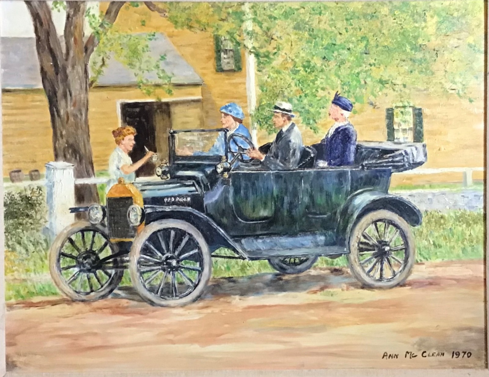 Oil on Board,Vintage, Signed, One of a Kind, Original, Ann Mc Clean