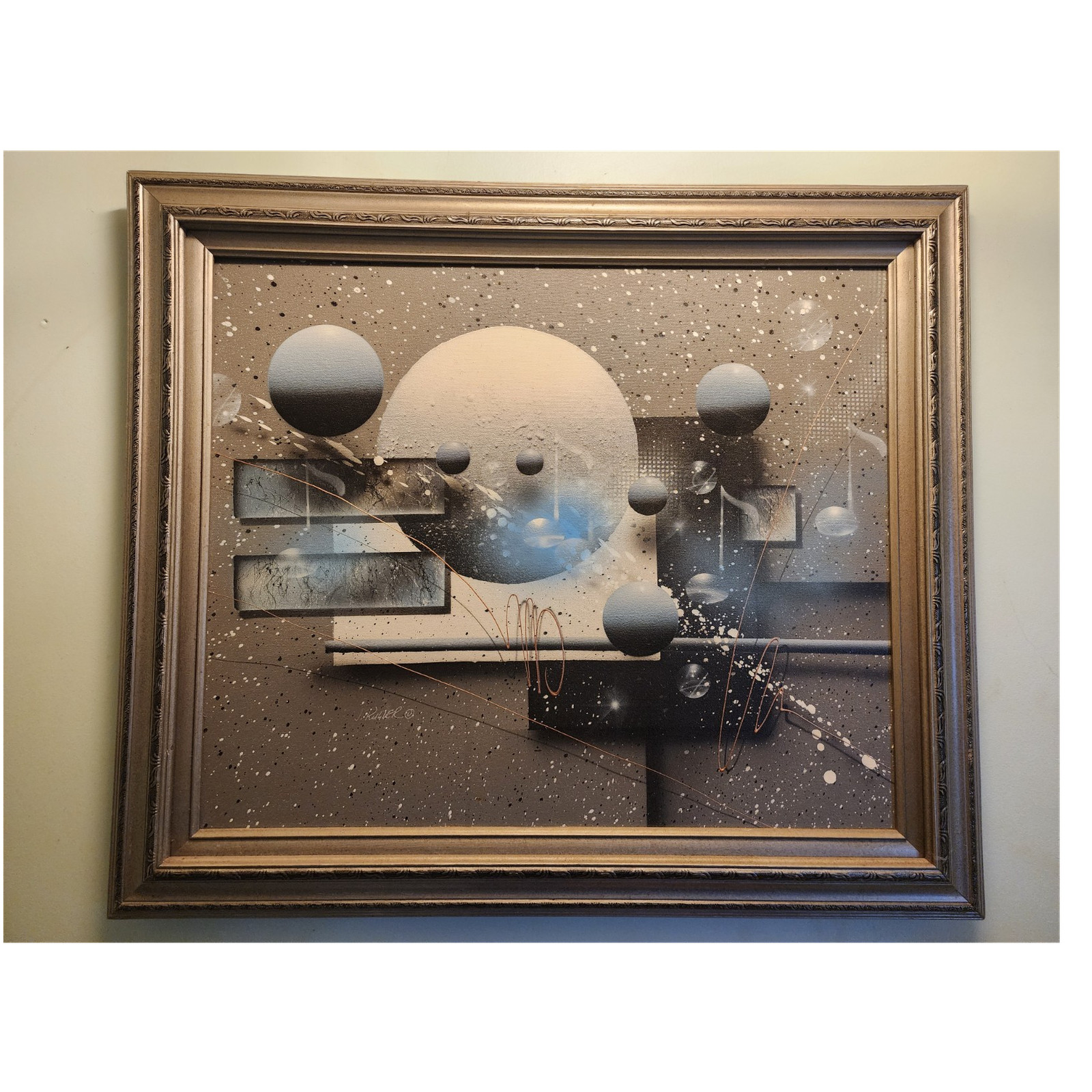 Josef Kugler signed «space» painting