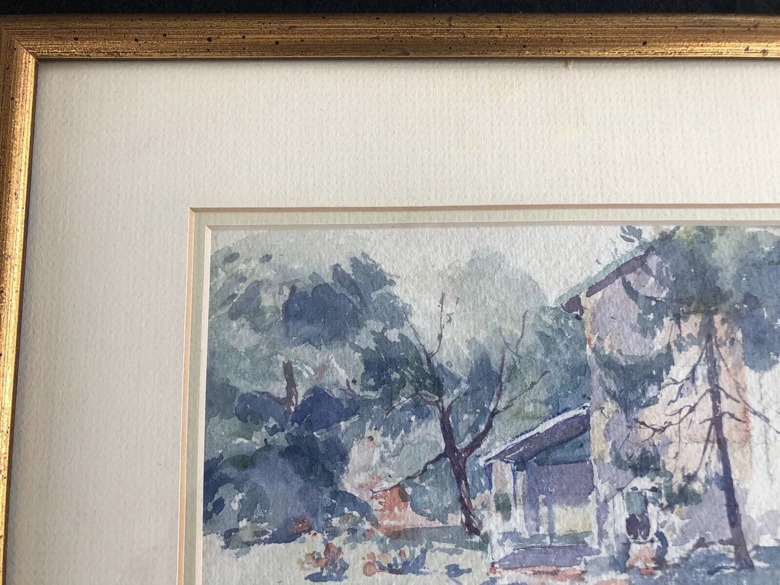 Florence Tricker Impressionist Landscape Watercolor Listed PA Artist 1892-1979
