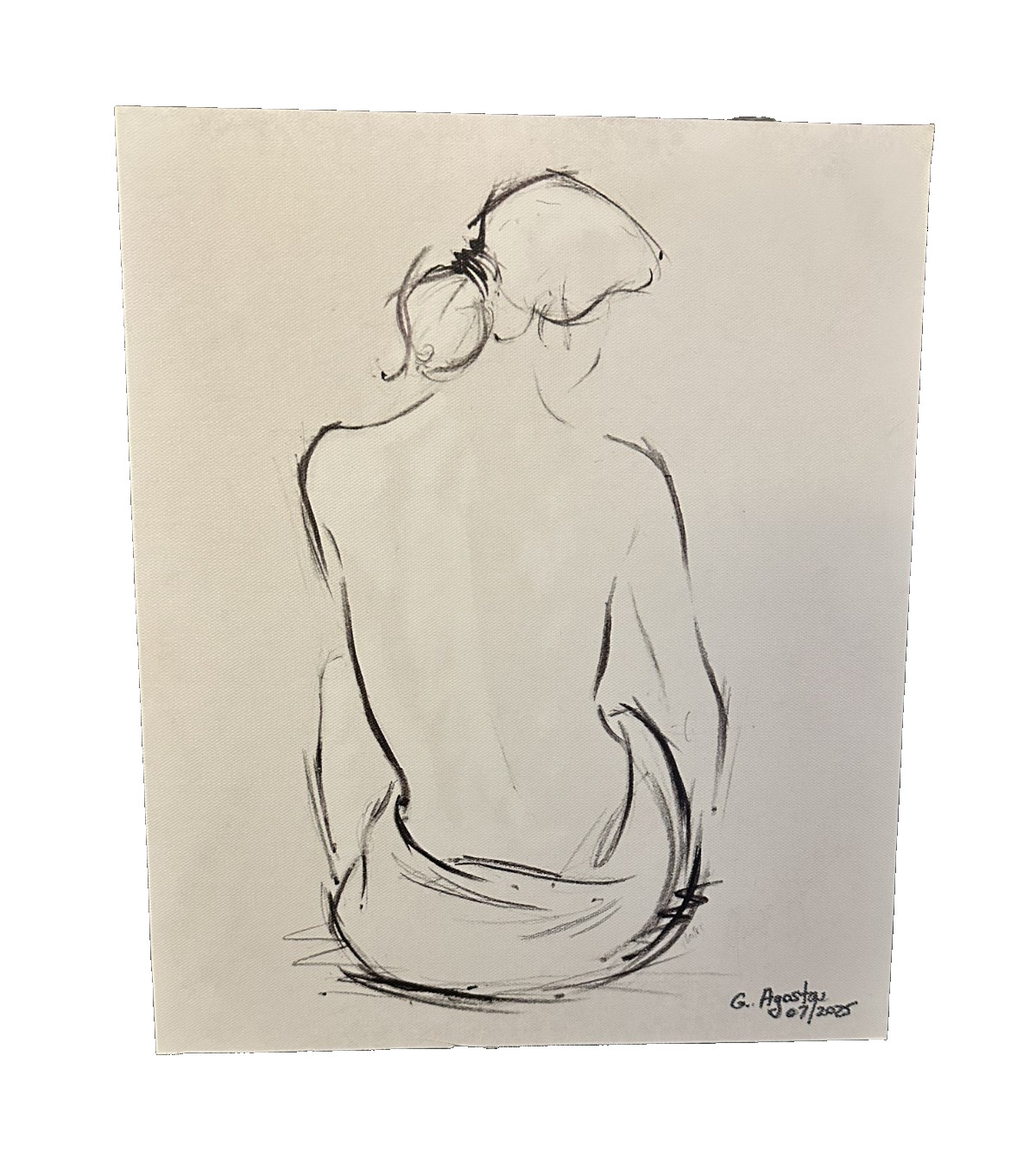 Original art by Giorgio Agosta, Sofia Series 10×12 Pencil sketch signed