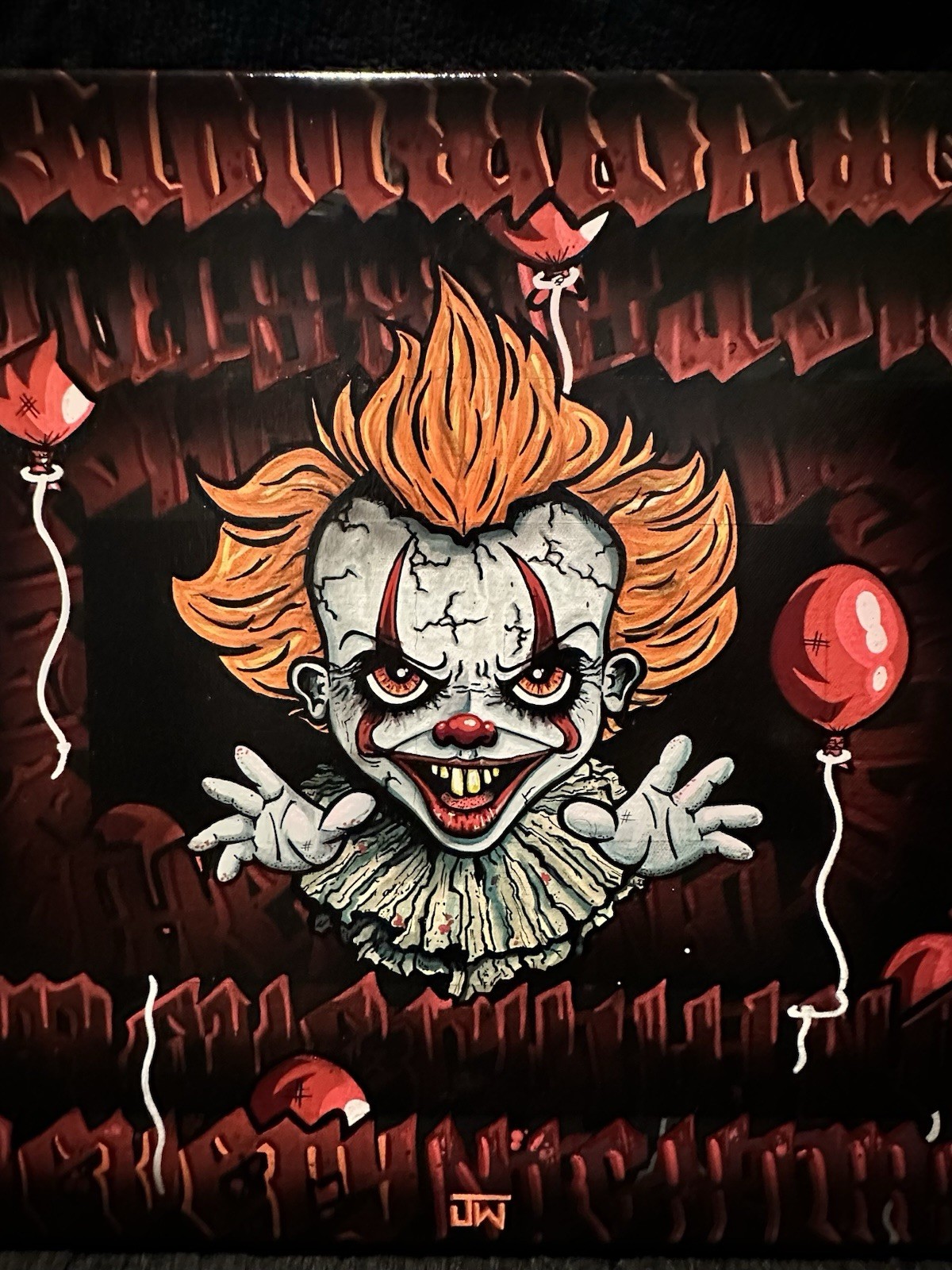 Original Art “We All Float Down Here” By Independent Artist 18 X 24 Canvas