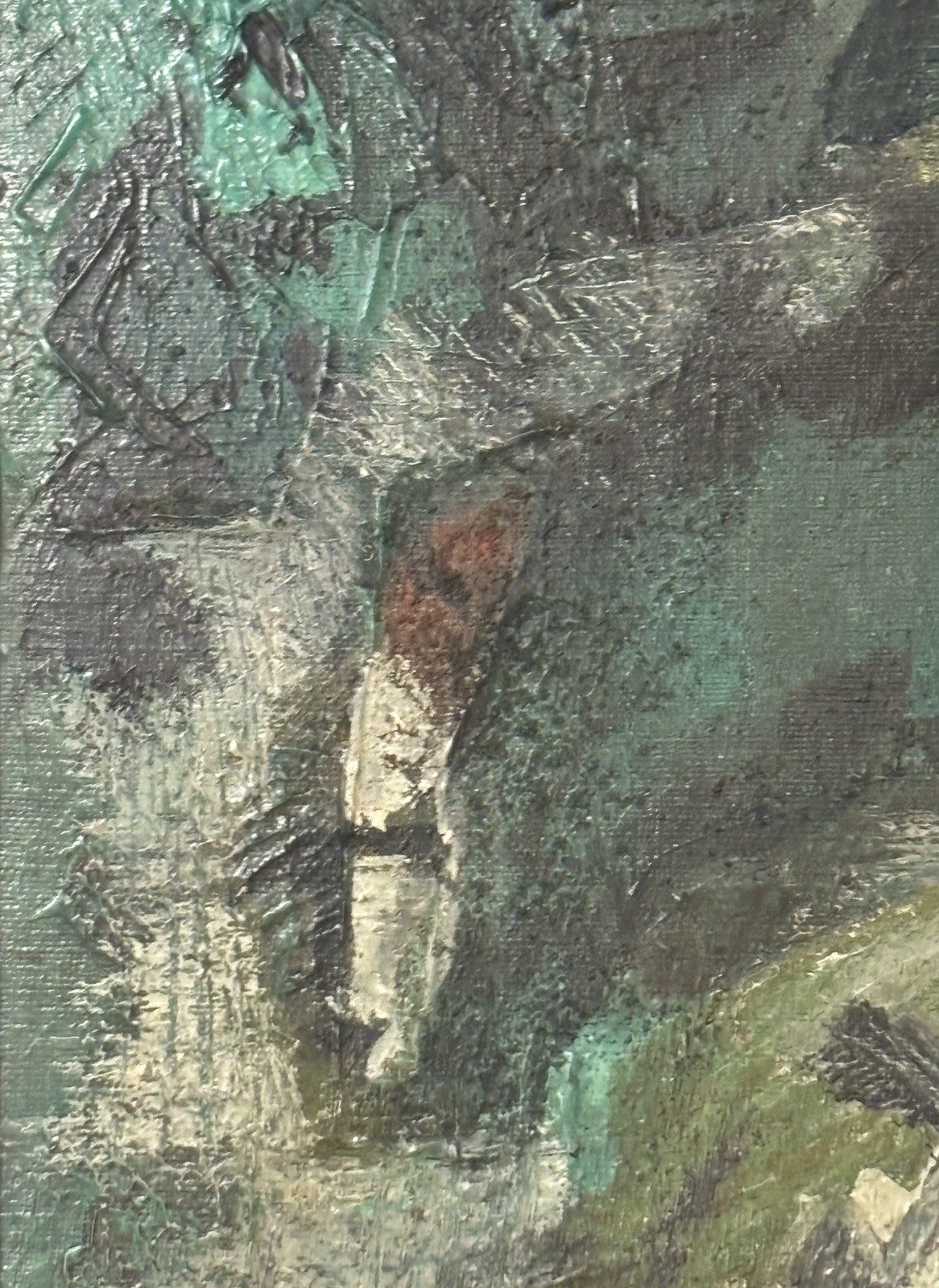 Abstract Figurative Silhouette/Portrait Oil Painting Moody Expressionist Style