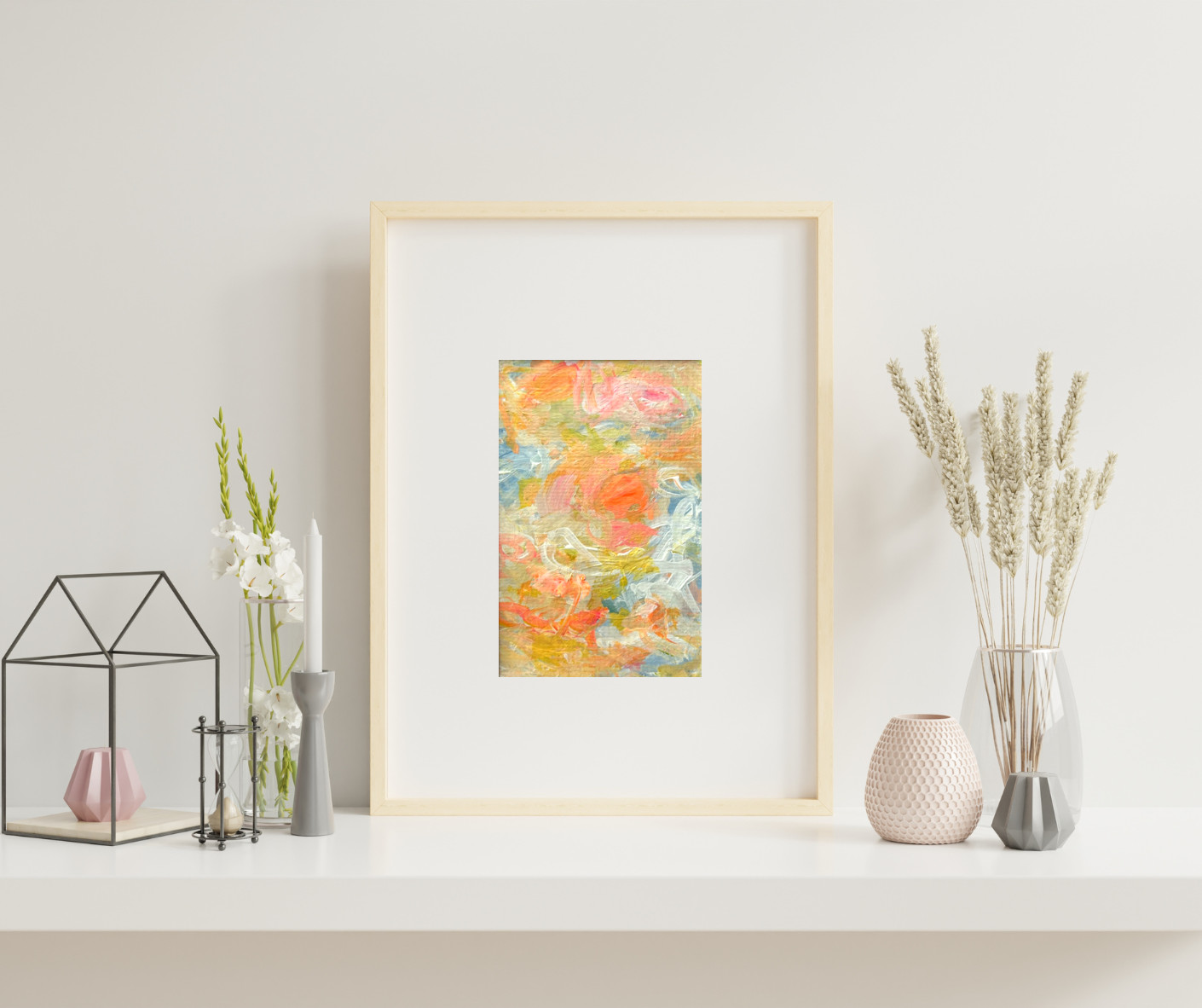Original Abstract Painting Acrylic Modern Art 8 x 10 Matted Jimarieart