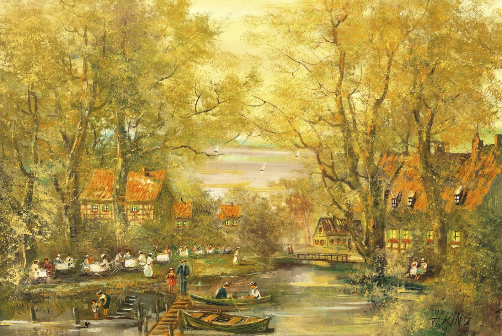 H King (Europe,20C) oil painting 137777
