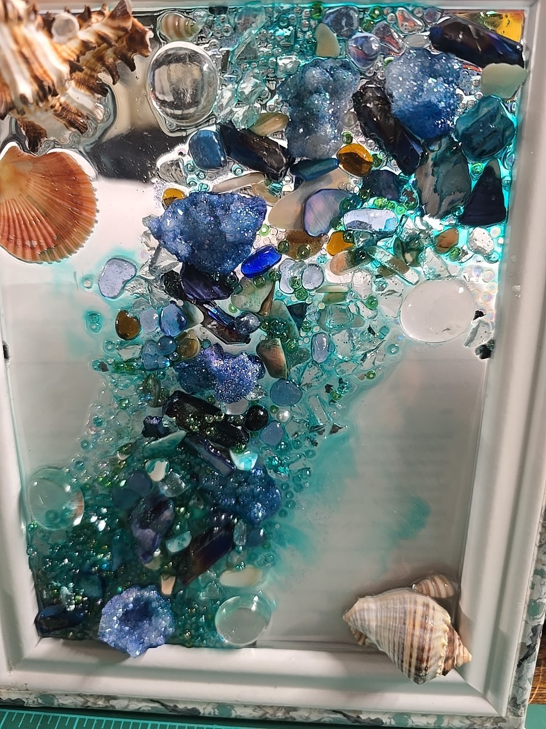 Abstract Beach Resin Art