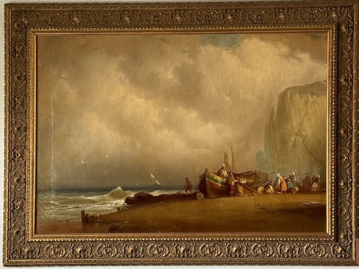 GREAT ANTIQUE 19TH CENTURY OLD DUTCH MASTER LANDSCAPE OIL PAINTING EUROPEAN 1800