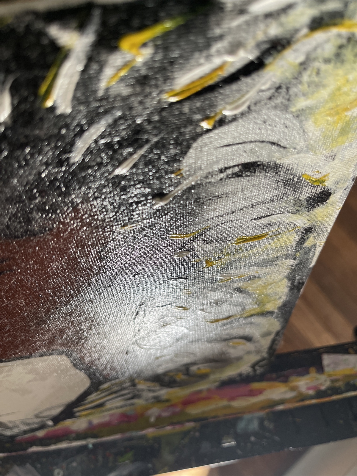 Native American Black & Yellow Abstract Portrait