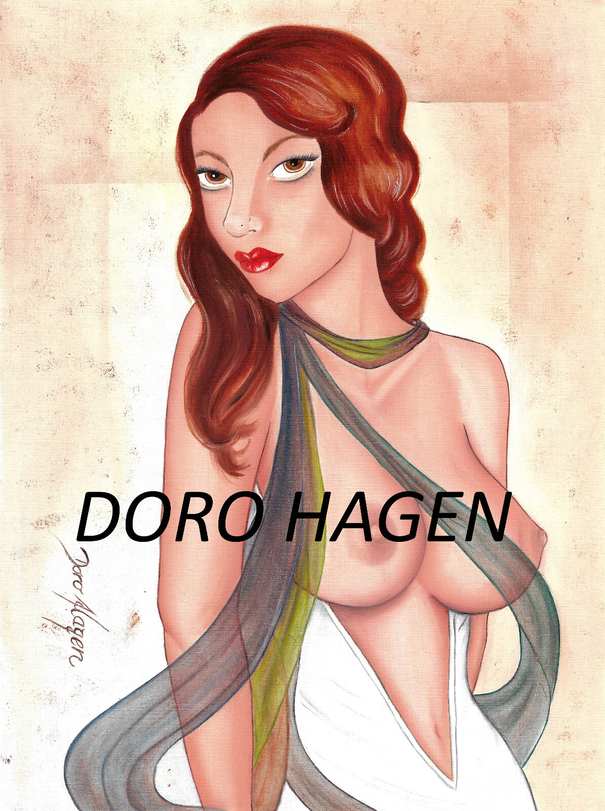 Doro Hagen Original Öl Zeichnung auf Ölpapier 240g 30 x 40 cm Malerei Gemälde