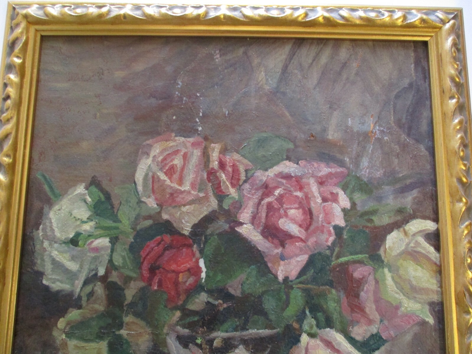 LOT OF 2 ANTIQUE PAIR OIL PAINTING AMERICAN WOMAN IMPRESSIONIST STILL LIFE 1910