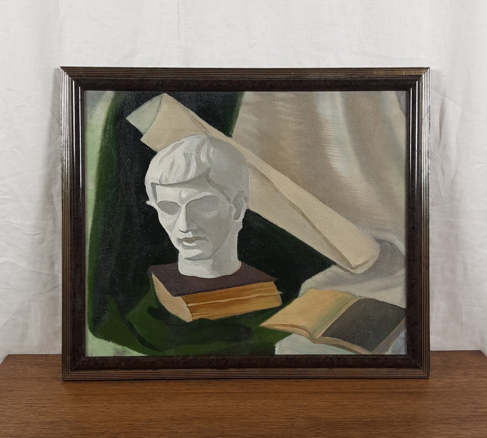 Classical Bust Still Life Oil Painting Academic Study Sculpture Portrait Sokol