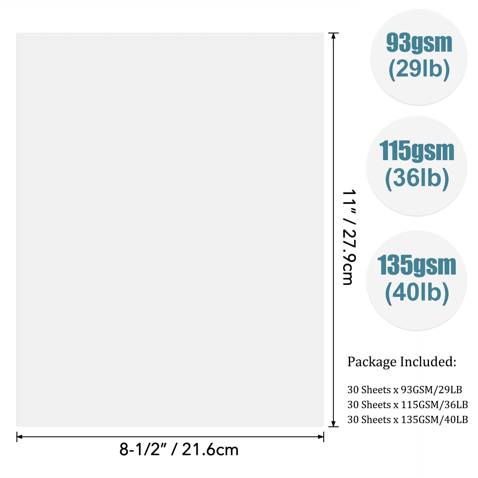 90 Sheets Translucent Parchment Paper, 21.6 x 27.9 Inches, Printable Parchment…