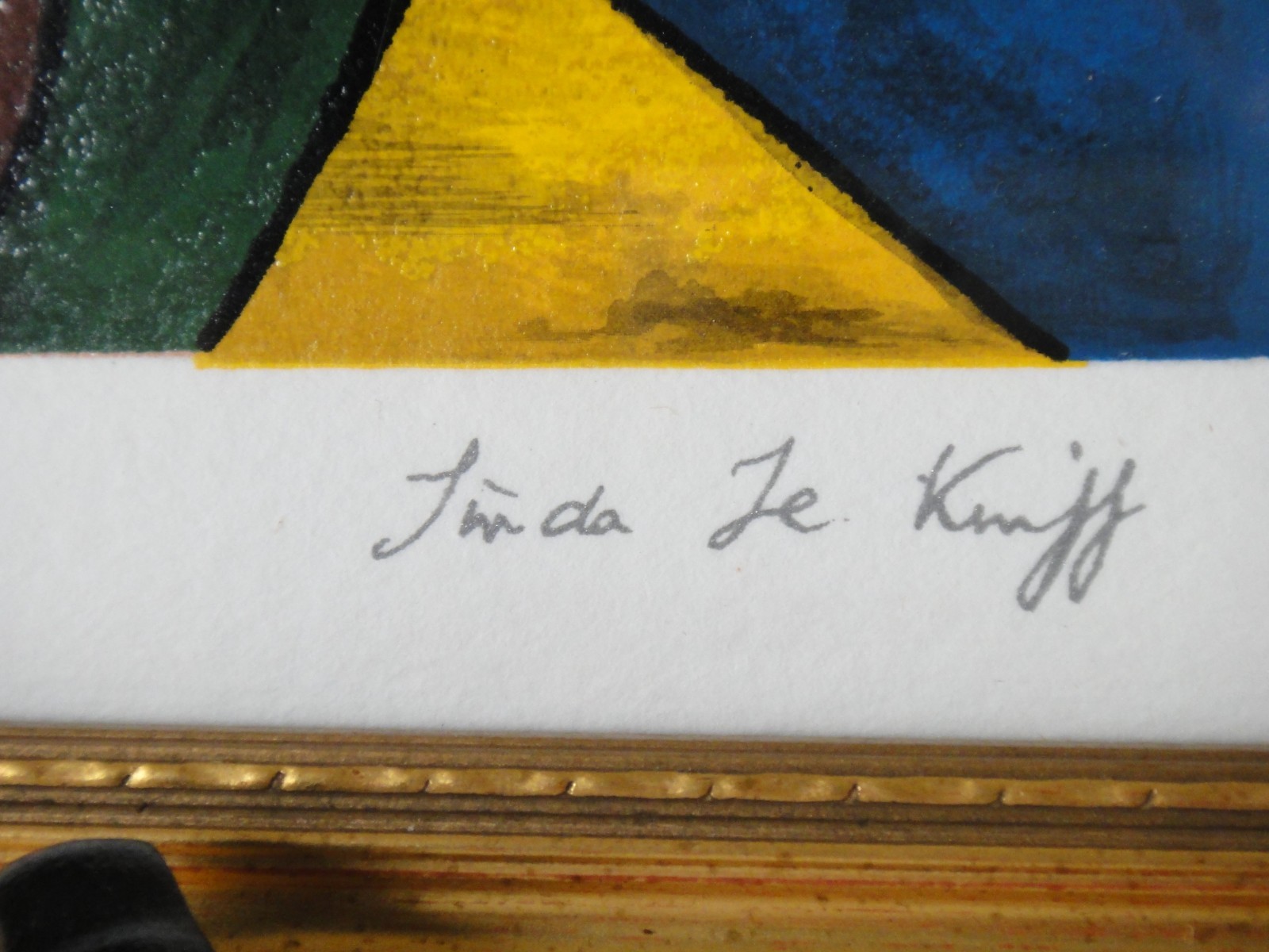 Signed/Framed “Double” Serigraph by French Artist Linda Le Kniff (COA)