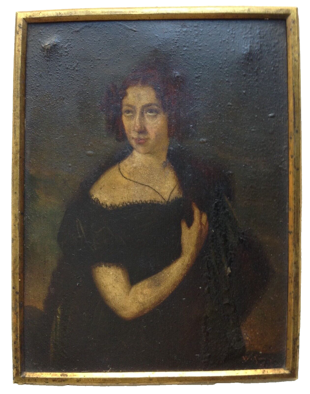 19th CENTURY WILLIAM SIMSON RARE SCOTTISH PORTRAIT PRETTY LADY OIL PAINTING 1843