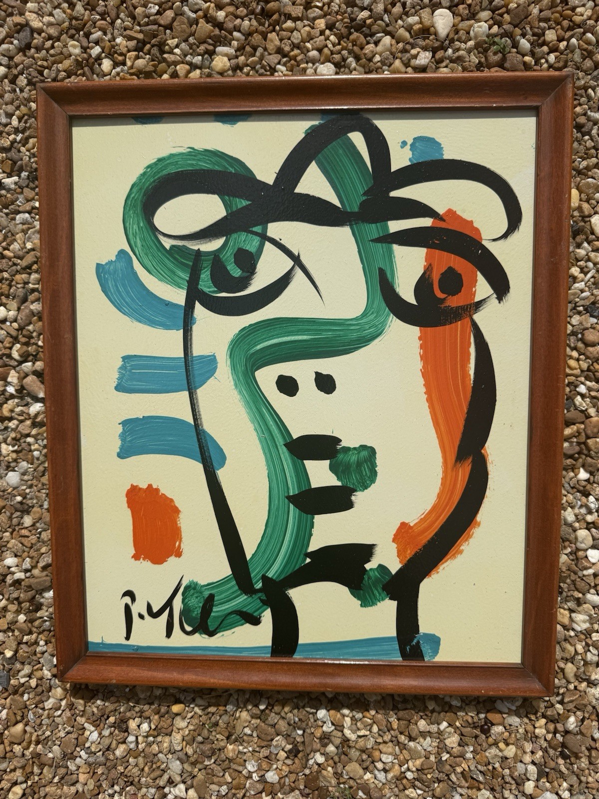 Peter Robert Keil Acryl Painting Masonite Framed And Signed