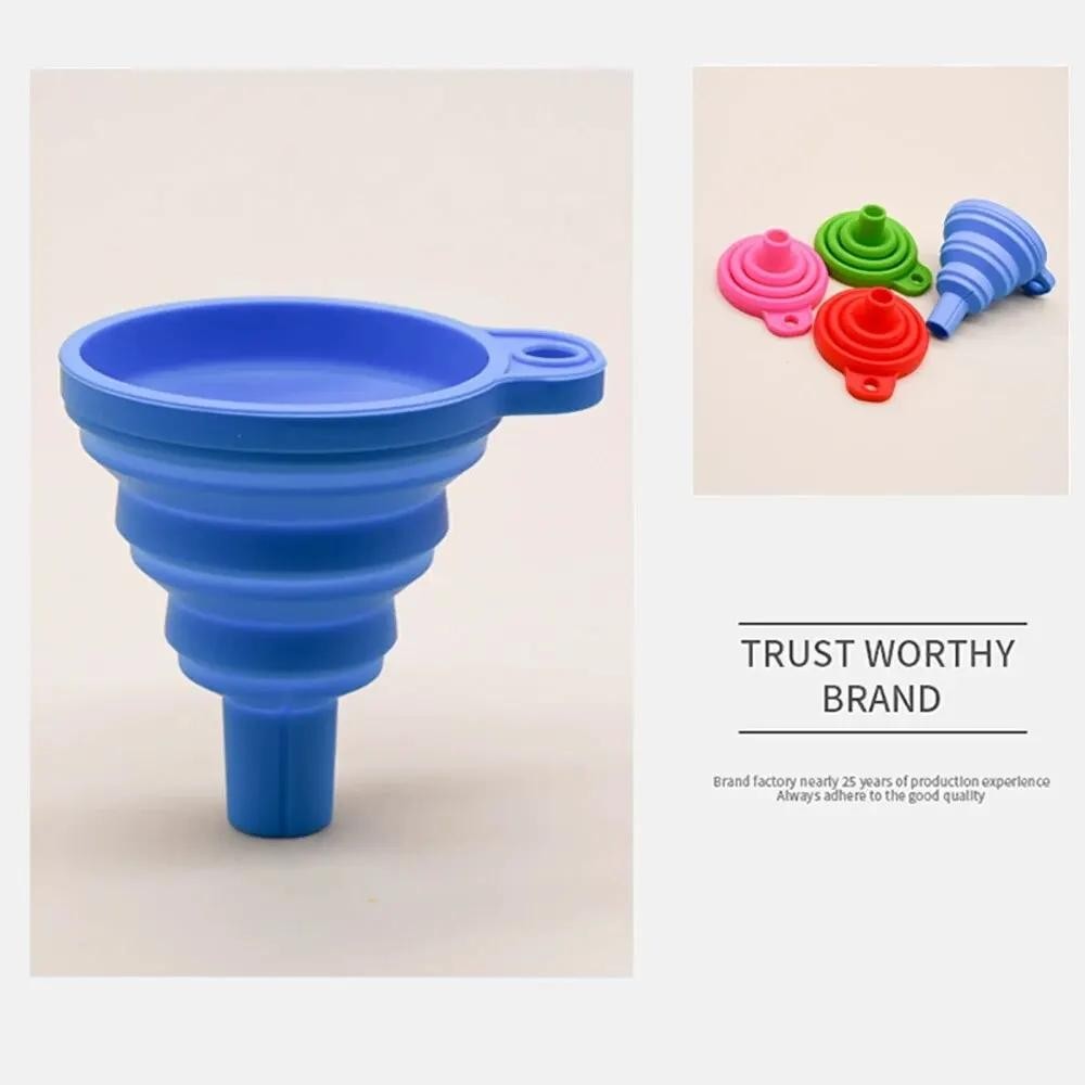 Foldable Silicone Car Funnel for Oil, Coolant, Washer Fluid | Universal Fit