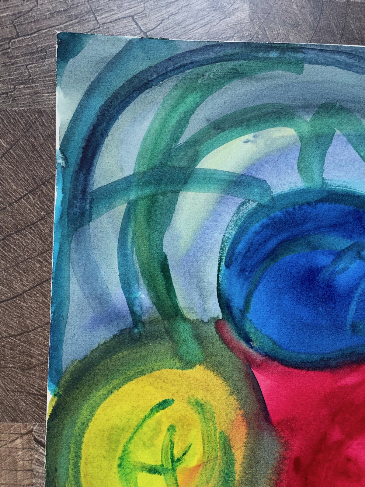 Abstract Figure Composition Colorful Wild Geometric Circles Spheres Modern Art