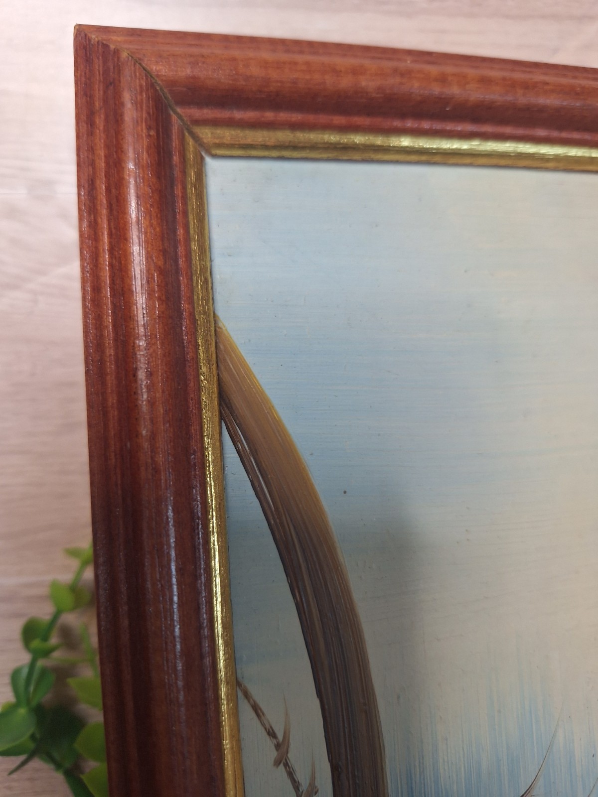 Vintage Landscape / Landing Ducks Framed Oil Painting, Cottage core, MCM,…