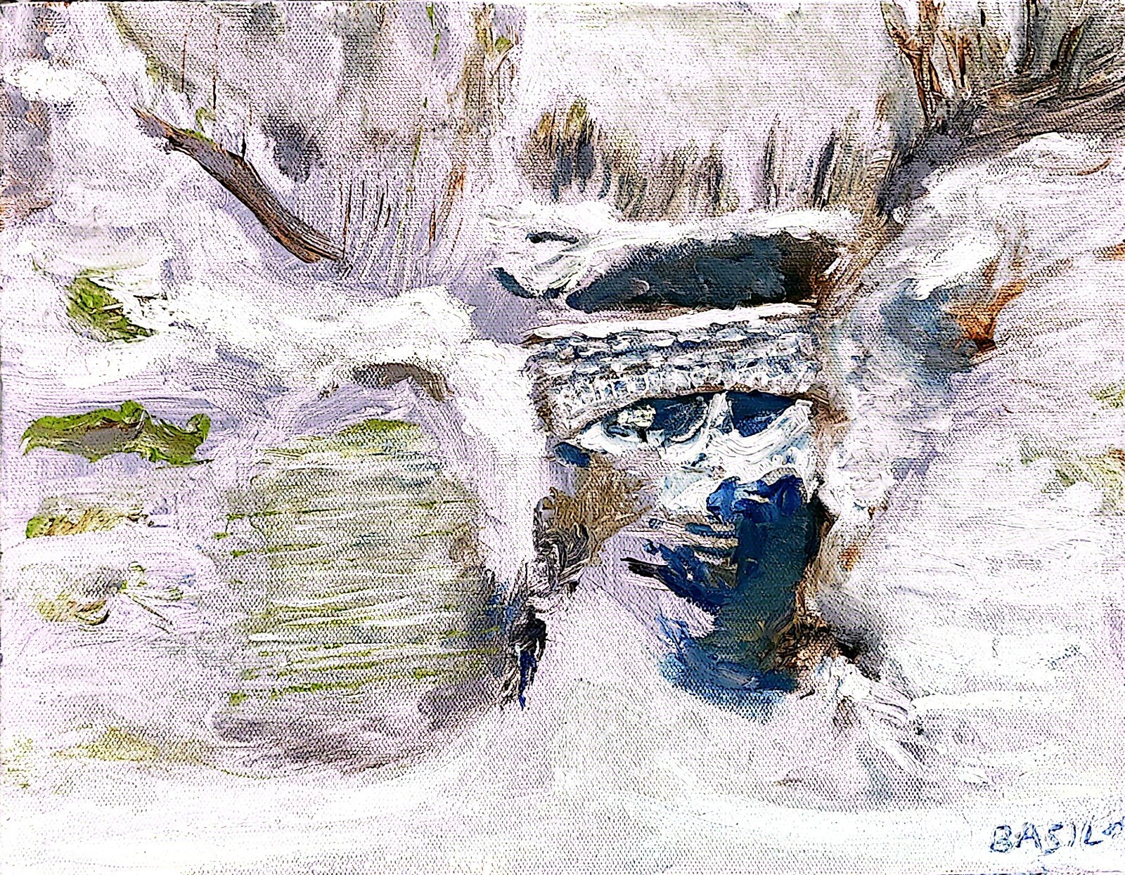 Sentry Bridge Watkins Glen Contemporary Expressionist Original Oil 11×14