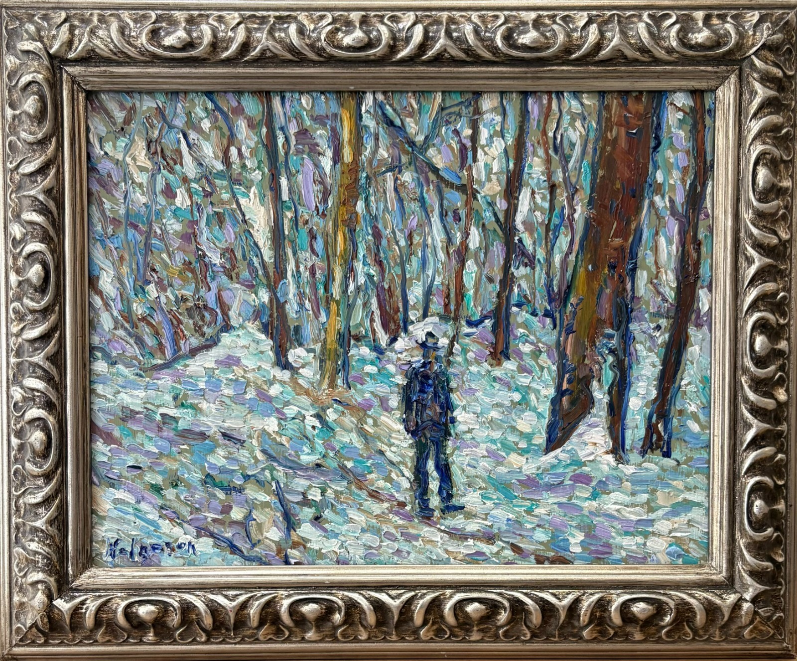 Impressionist Painting – Walking Snow Trail Felicity Ohio