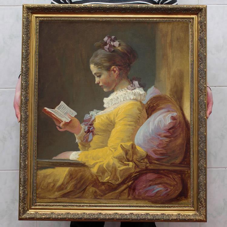Handmade Old Master-Art Antique Oil Painting Portrait Noblewoman on canvas