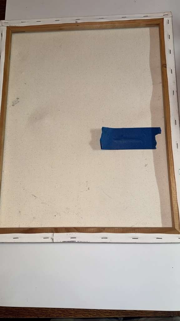 Tropical Sunset Waterfall Palm Tree Acrylic Canvas 20×16 AS-IS