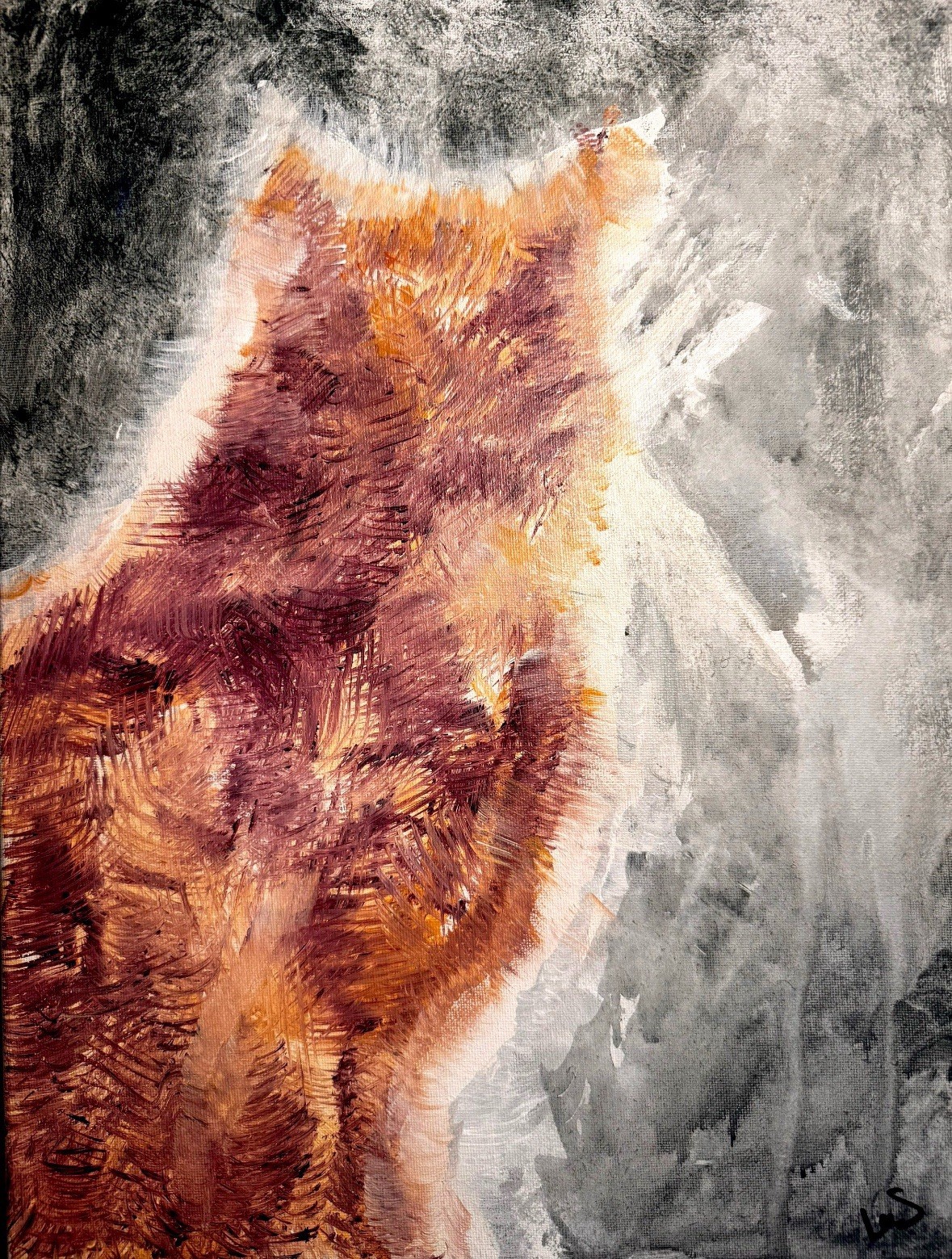 Original Abstract Expressionism 12×16 Looking To The Light Handmade Fine Art