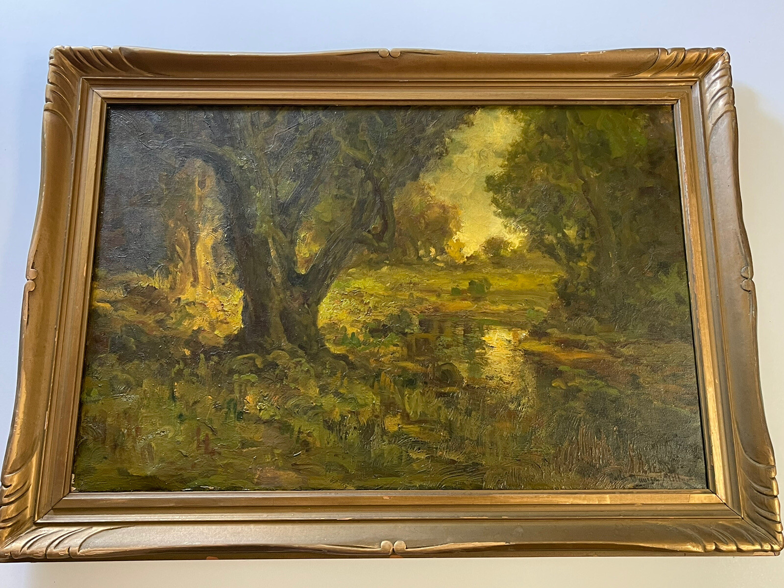 Antique Impressionism Painting American Landscape Ralph Davis Miller Listed Rare