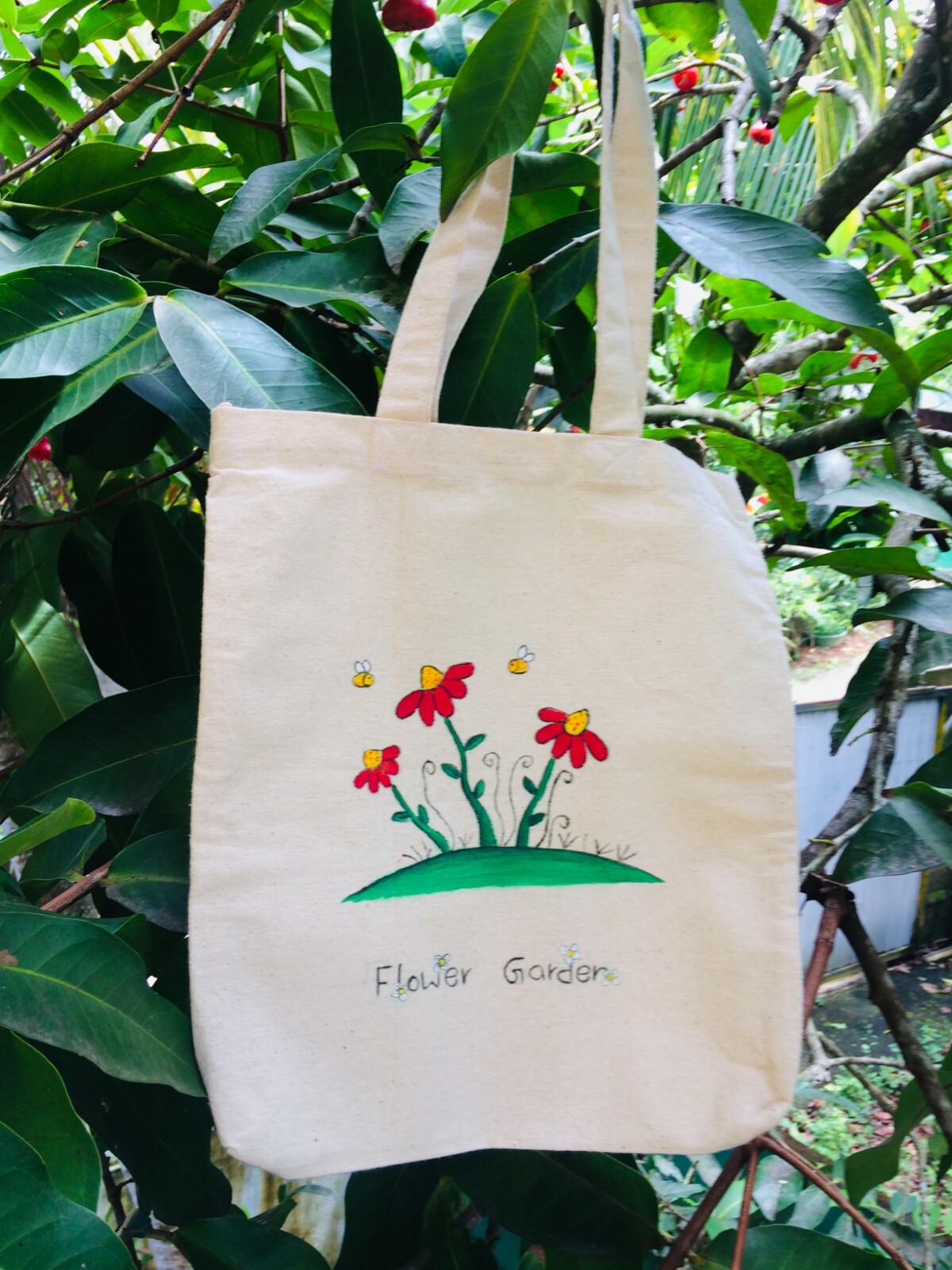 Tote bag Hand-painted beautiful Cotton Eco-Friendly free shipping