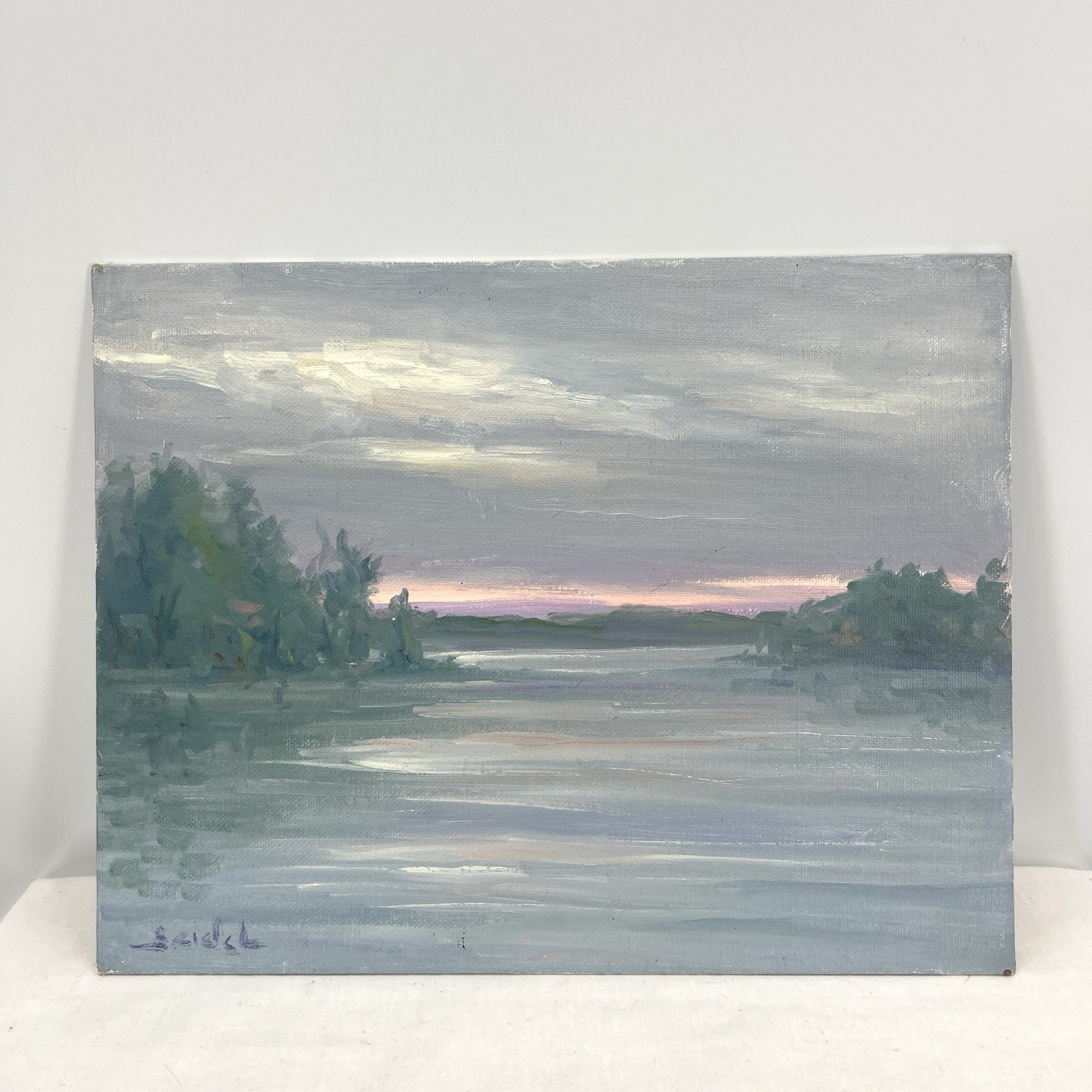 Original Artwork Study 11”x14” Oil Canvas Panel Hazy Day Tadeusz Seidel