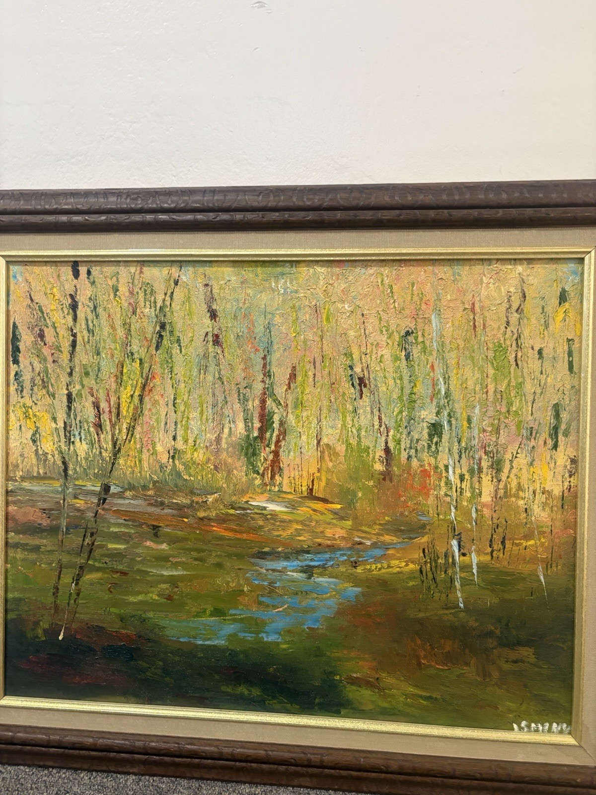Oil On Board Impressionistic landscape Painting