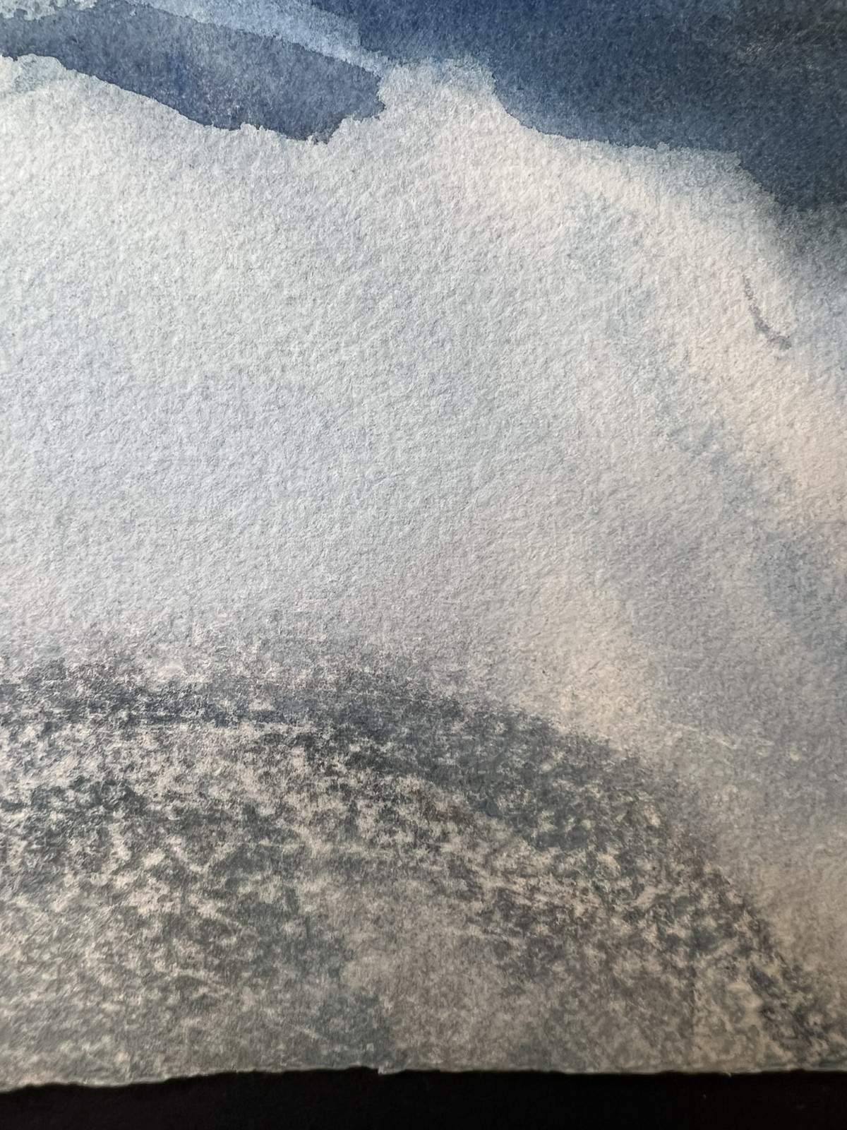 Landscape with Snow Mountain–Mid 20th Century Watercolor–Charlotte Hoffman