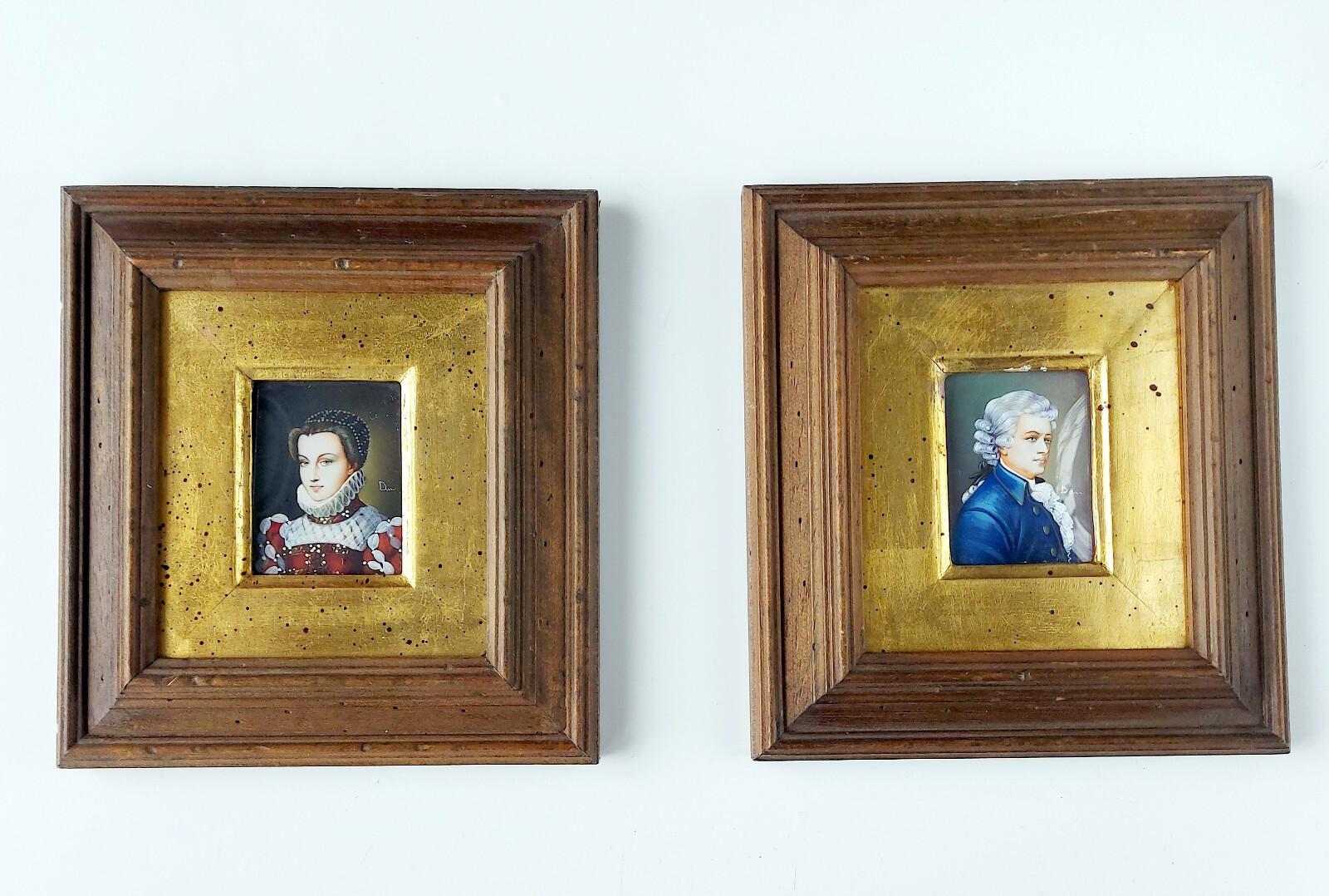 2 Miniature Pictures Hand Painted Mozart – Elisabetta d’austria