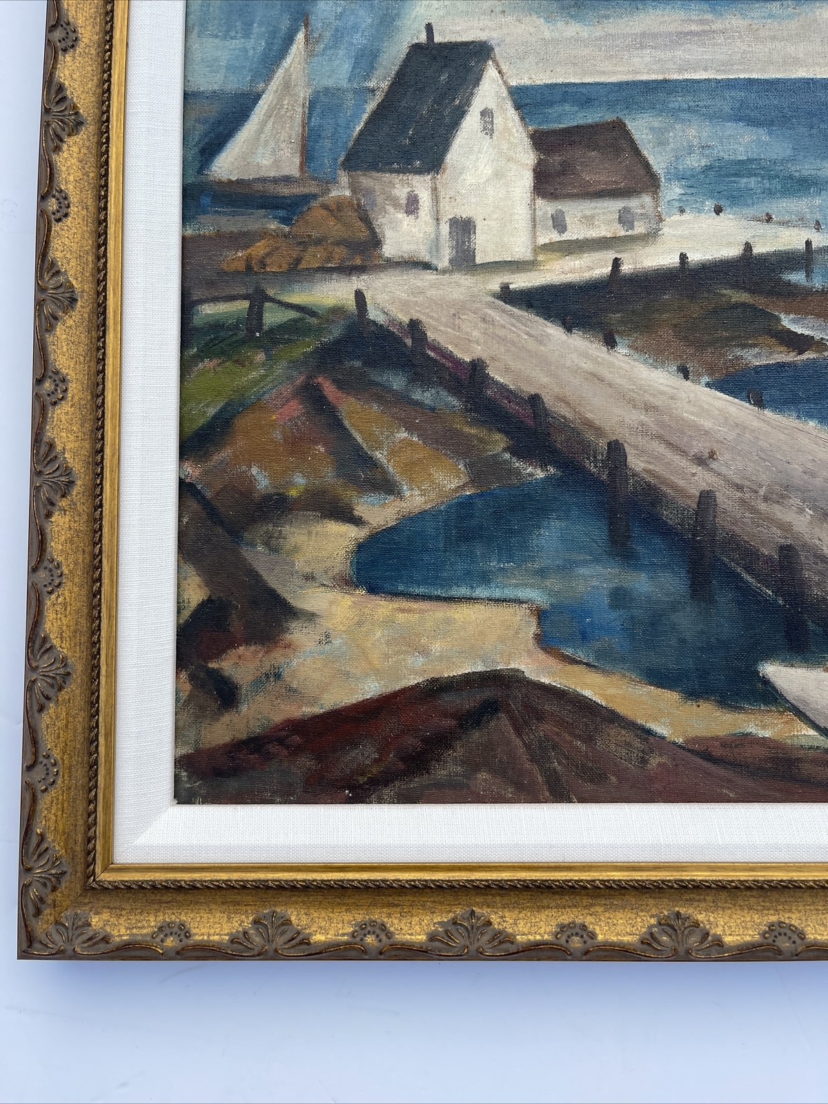 Mid Century Painting New Jersey Maurice Bilton Listed Famous WPA REGIONALISM OIL
