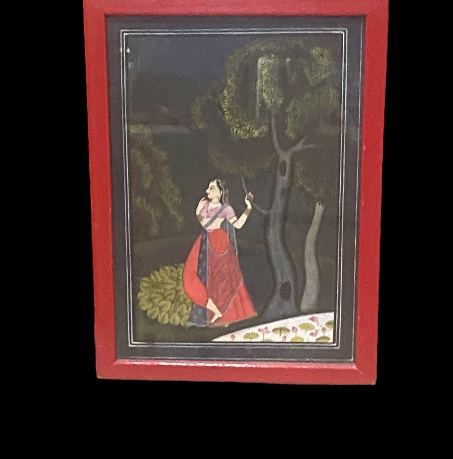 Vintage Ethnic Traditional Indian Miniature Art-Size: 9” x 7” (approx)
